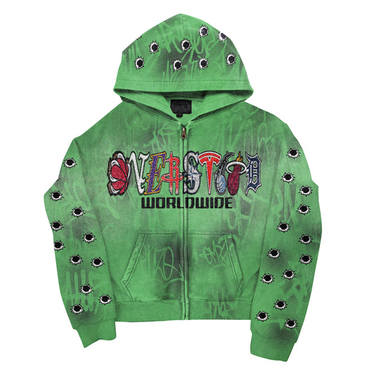 OverStood Zip-Up Hoodie & Shorts Set
